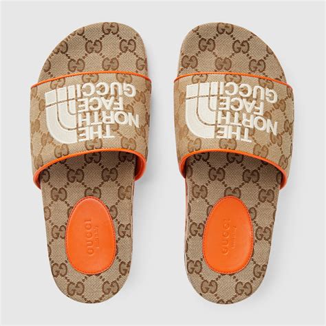 the north face gucci sliders|The North Face Gucci tracksuit.